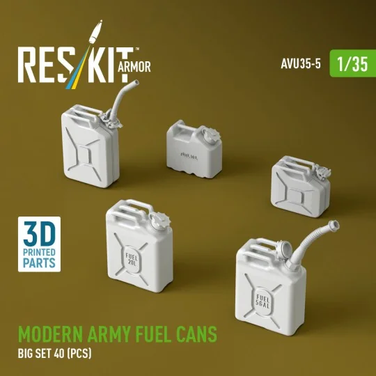 Modern army fuel cans, big set (3D Printed), 1/35 - ResKit Models A...