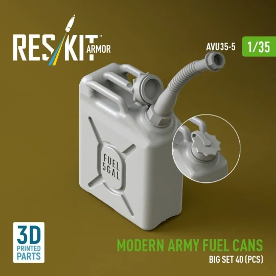 Modern army fuel cans, big set (3D Printed), 1/35 - ResKit Models A...