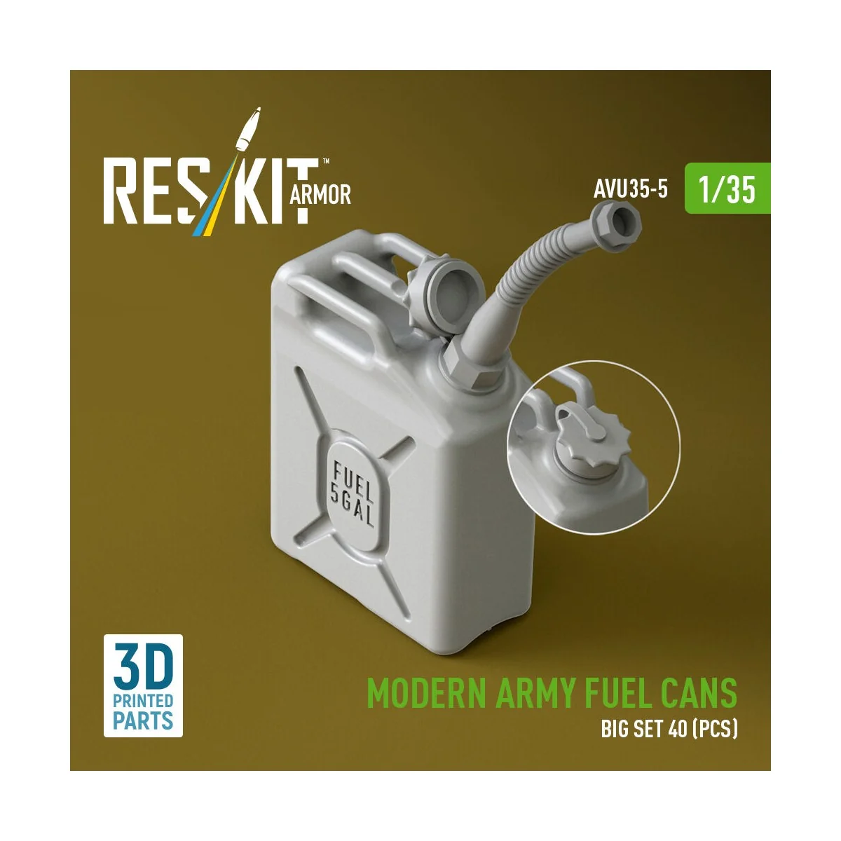 Modern army fuel cans, big set (3D Printed), 1/35 - ResKit Models A...