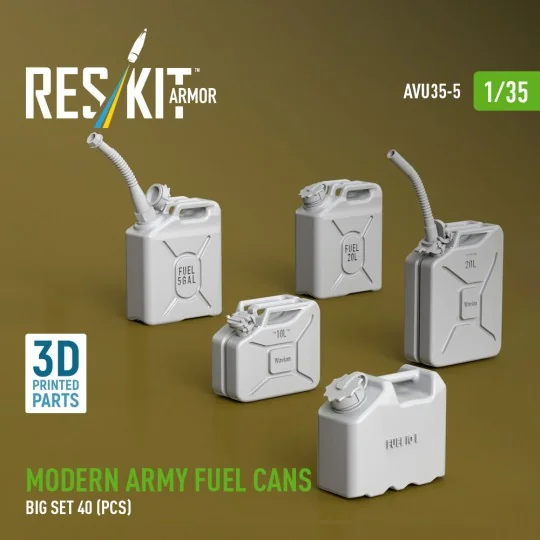Modern army fuel cans, big set (3D Printed), 1/35 - ResKit Models A...