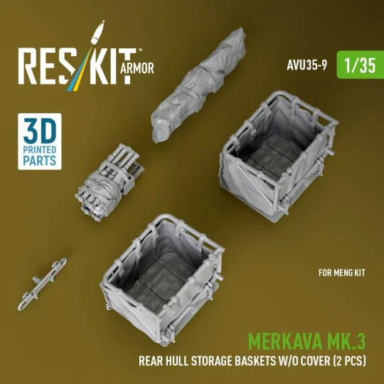 Merkava Mk.3 rear hull storage baskets w/o cover (2 pcs) for Meng k... Merkava Mk.3 rear hull storage baskets w/o cover (2 pcs) for Meng k...