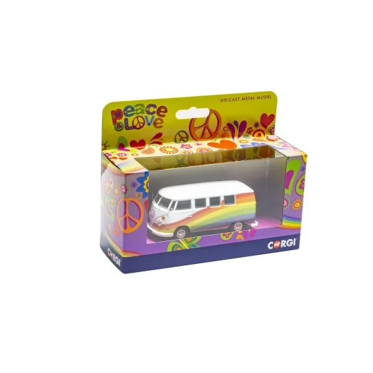 Volkswagen Campervan - Peace Love and Rainbows, 1/43 - Corgi CC02739 Volkswagen Campervan - Peace Love and Rainbows, 1/43 - Corgi CC02739