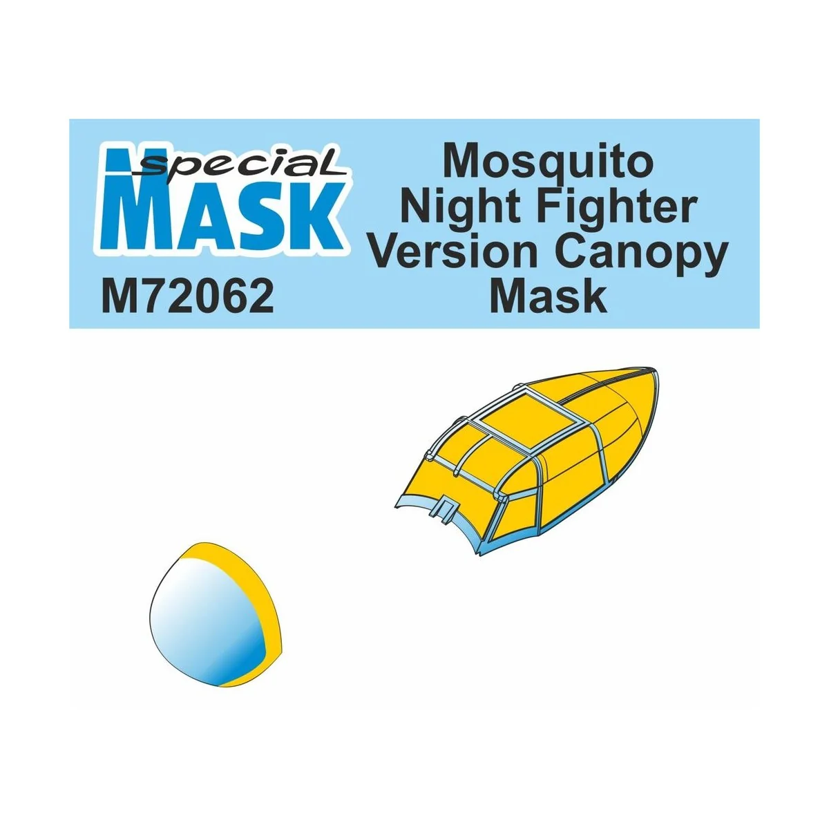 Mosquito NF Version Canopy Mask, 1/72 - Special Hobby 100-M72062