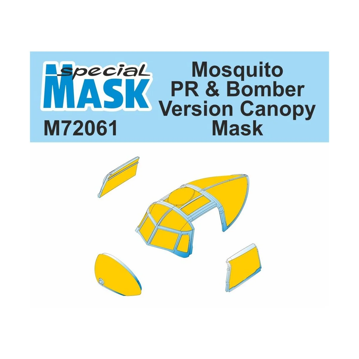 Mosquito PR & Bomber Version Canopy Mask, 1/72 - Special Hobby 100-...