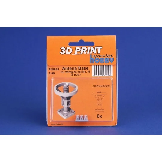 Antena Base for Wireless set No.19 (6 pcs.), 1/48 - CMK 129-P48036