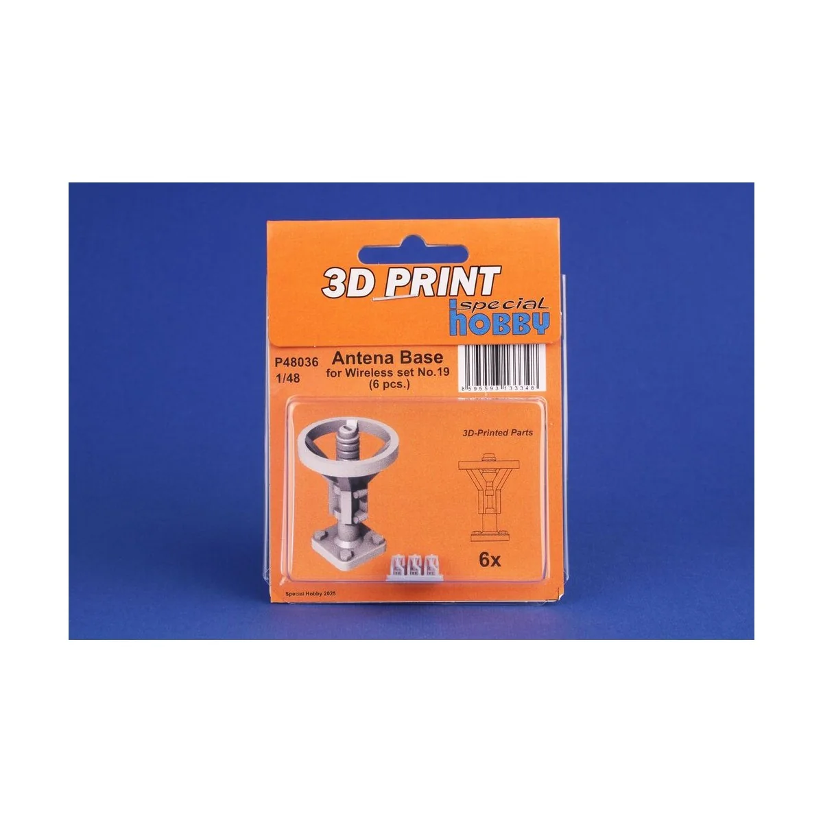 Antena Base for Wireless set No.19 (6 pcs.), 1/48 - CMK 129-P48036