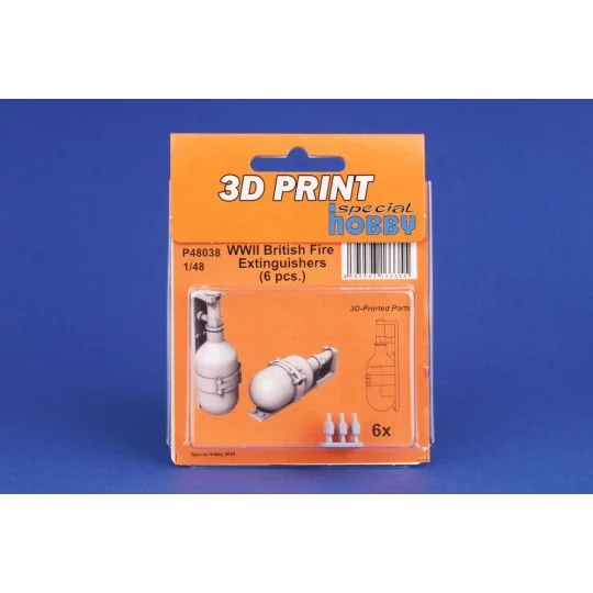 WWII British Fire Extinguishers (6 pcs.), 1/48 - CMK 129-P48038 WWII British Fire Extinguishers (6 pcs.), 1/48 - CMK 129-P48038