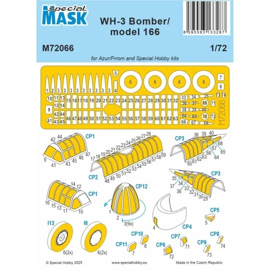 WH-3 Bomber / model 166 MASK, 1/72 - Special Hobby 100-M72066 WH-3 Bomber / model 166 MASK, 1/72 - Special Hobby 100-M72066
