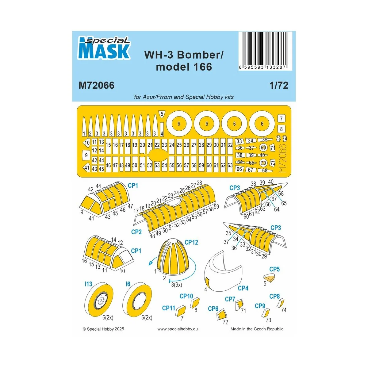 WH-3 Bomber / model 166 MASK, 1/72 - Special Hobby 100-M72066 WH-3 Bomber / model 166 MASK, 1/72 - Special Hobby 100-M72066