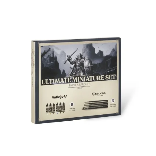 Ultimate miniature set Paint & Brushes (5) 18 ml - Vallejo 72206