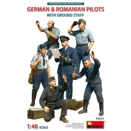 German & Romanian Pilots w/Ground Staff, 1/48 - MiniArt 49024