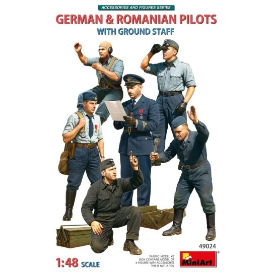 German & Romanian Pilots w/Ground Staff, 1/48 - MiniArt 49024 German & Romanian Pilots w/Ground Staff, 1/48 - MiniArt 49024