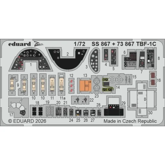 TBF-1C for Hobby Boss, 1/72 - Eduard Accessories SS867