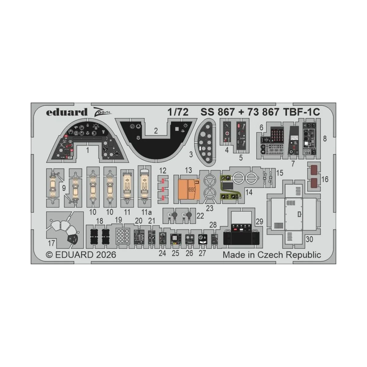 TBF-1C for Hobby Boss, 1/72 - Eduard Accessories SS867