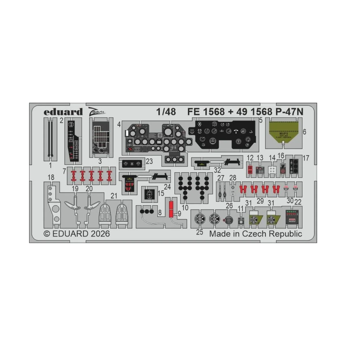 P-47N for MiniArt, 1/48 - Eduard Accessories BIG49473