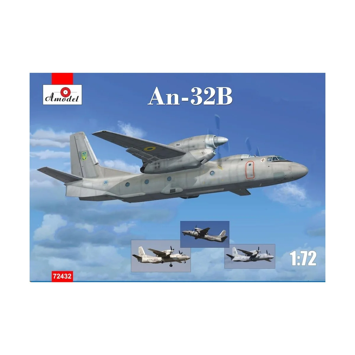 Antonov An-32B Ukrainian Air Forces, 1/72 - Amodel AMO72432 Antonov An-32B Ukrainian Air Forces, 1/72 - Amodel AMO72432