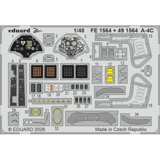 A-4C for Hobby Boss, 1/48 - Eduard Accessories BIG49471 A-4C for Hobby Boss, 1/48 - Eduard Accessories BIG49471