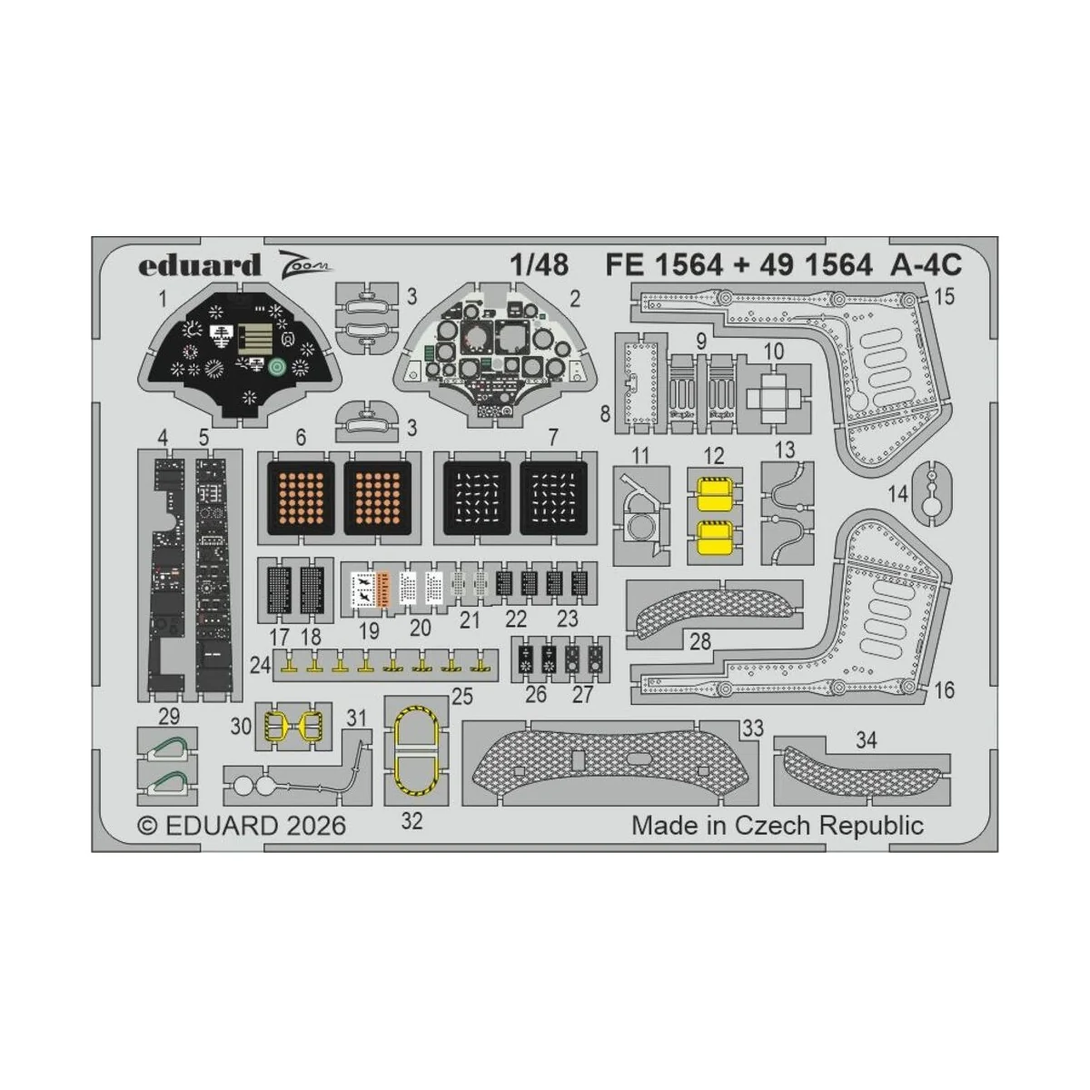 A-4C for Hobby Boss, 1/48 - Eduard Accessories BIG49471 A-4C for Hobby Boss, 1/48 - Eduard Accessories BIG49471