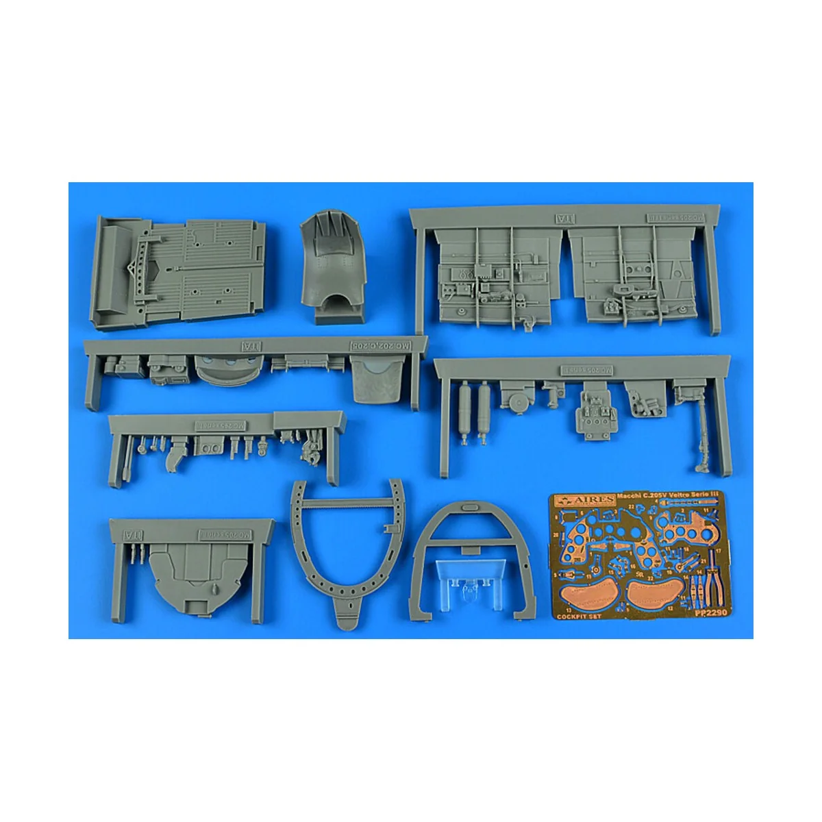 Macchi C.205V Veltro serie III cockpit set for Italeri, 1/32 - Aire...