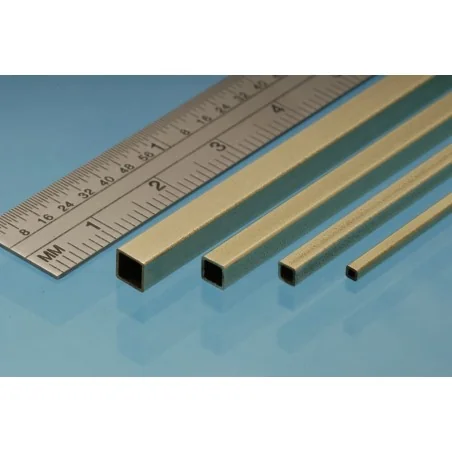 Square Brass Tube 6.35 x 6.35 mm - Albion Alloys SB4M