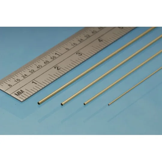 Brass Micro Tube 1.3 mm x 1.1 mm i.d. - Albion Alloys MBT13