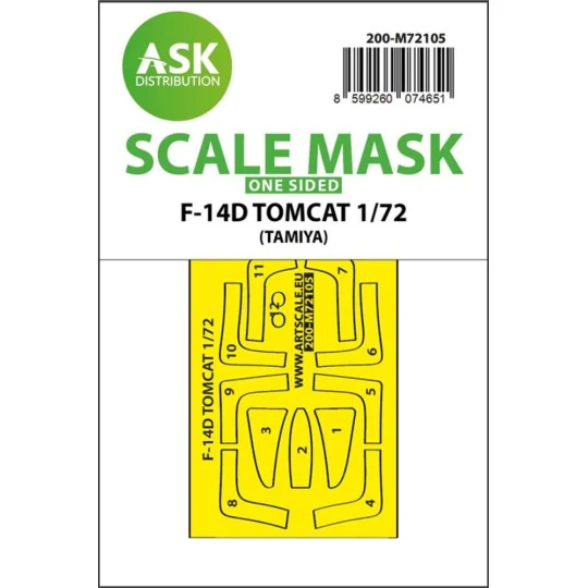 F-14D one-sided fit express mask for Tamiya, 1/72 - Art Scale Kit 2...
