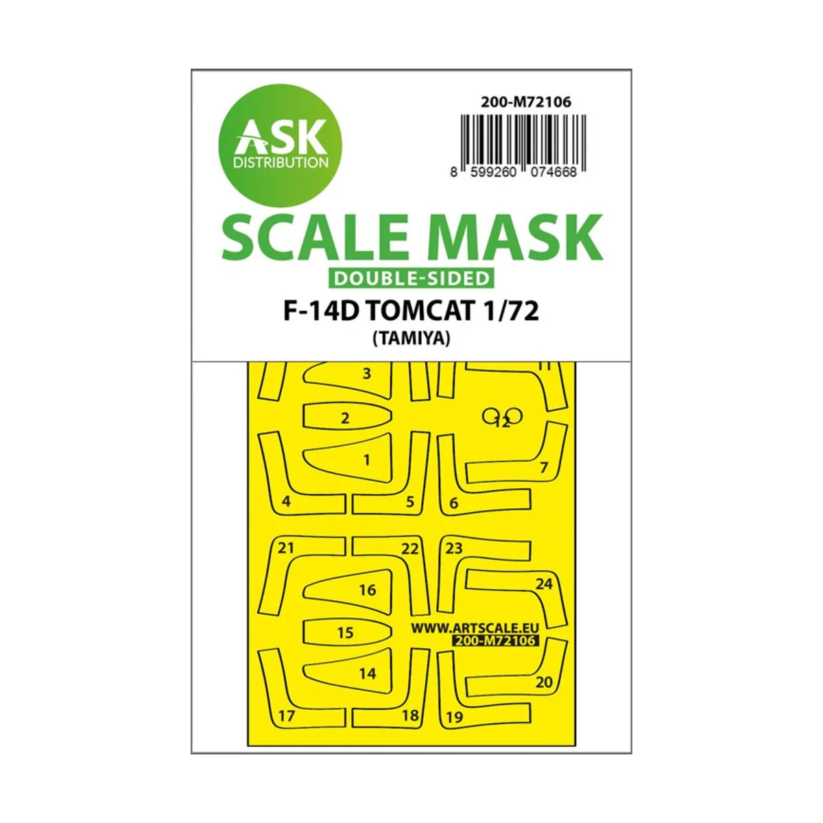 F-14D double-sided fit express mask for Tamiya, 1/72 - Art Scale Ki... F-14D double-sided fit express mask for Tamiya, 1/72 - Art Scale Ki...