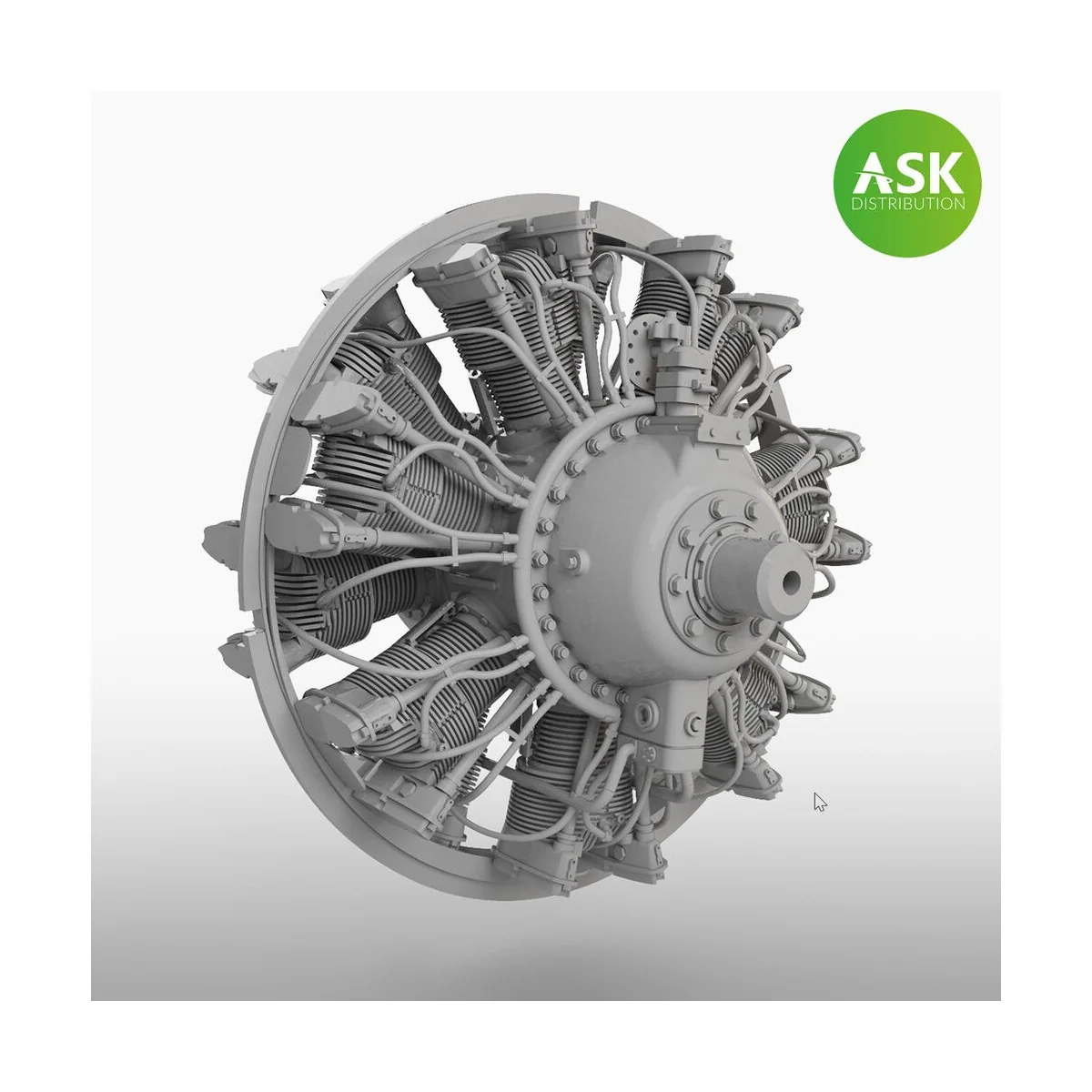 B-25 Mitchell - 2 pc. Engines Wright R-2600 for HK Model - Art Scal...