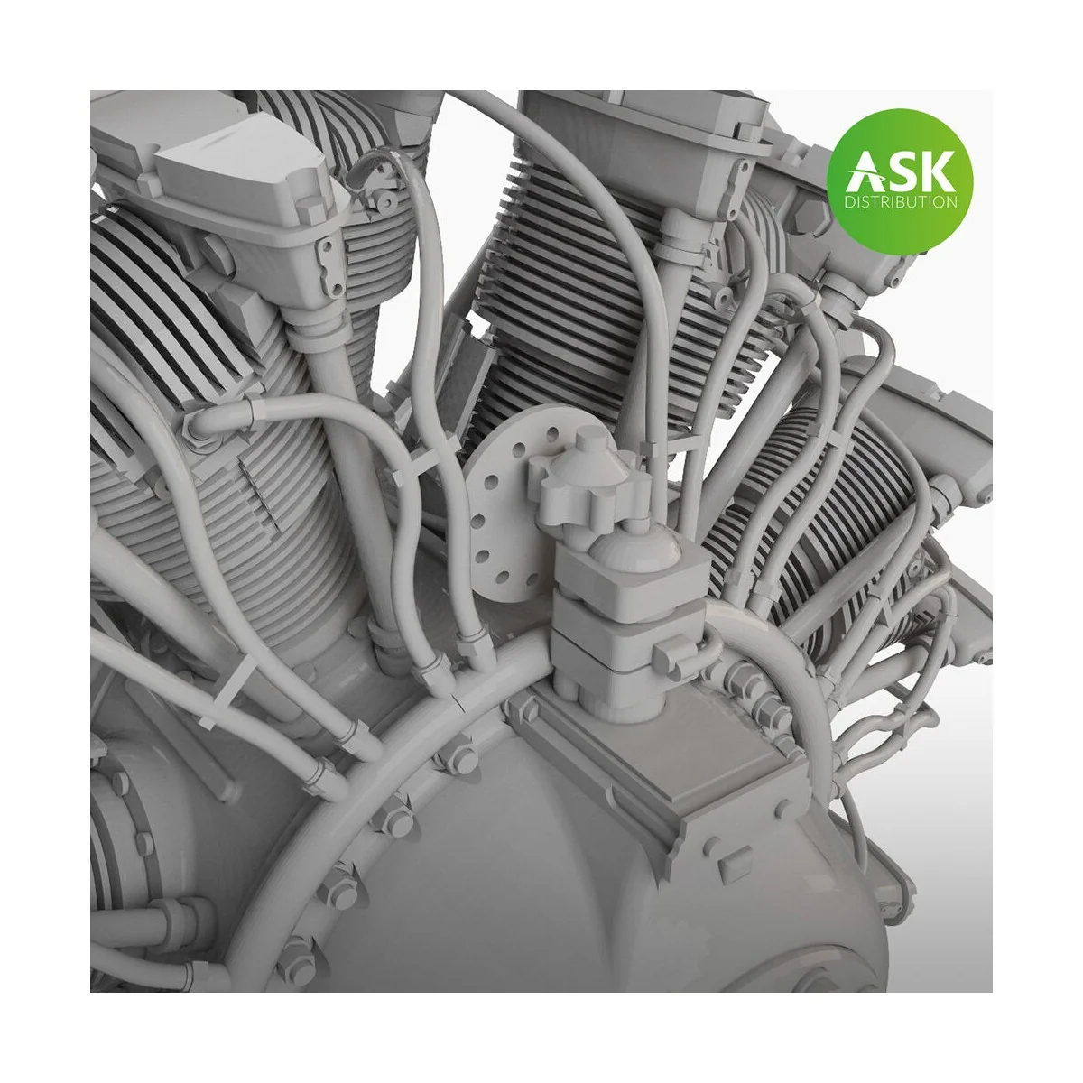 B-25 Mitchell - 2 pc. Engines Wright R-2600 for HK Model, 1/48 - Ar... B-25 Mitchell - 2 pc. Engines Wright R-2600 for HK Model, 1/48 - Ar...