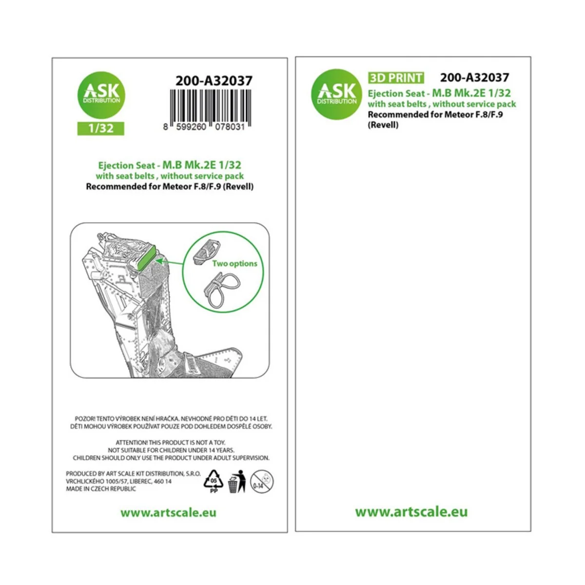 Ejection Seat - M.B Mk.2E with seat belts, without survival pack fo...