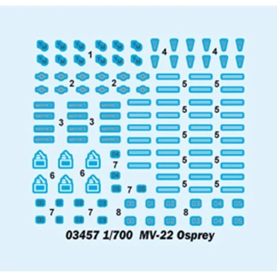 MV-22 Osprey, 1/700 - Trumpeter 03457 MV-22 Osprey, 1/700 - Trumpeter 03457