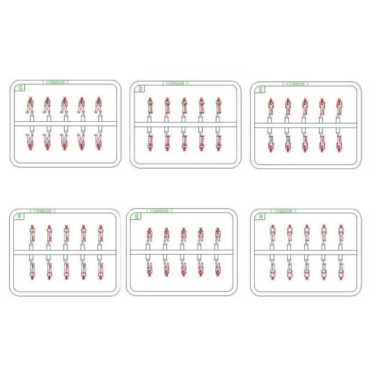 WWII US Navy Figures Set, 1/200 - Trumpeter 06633