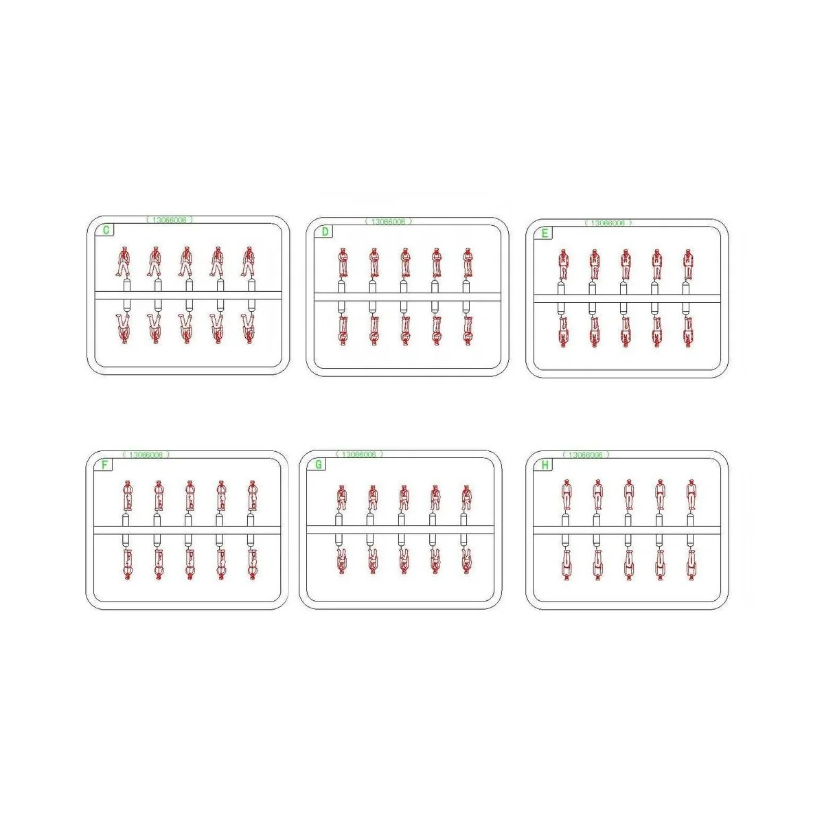 WWII US Navy Figures Set, 1/200 - Trumpeter 06633