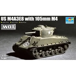 US M4A3E8 with 105mm M4, 1/72 - Trumpeter 07168