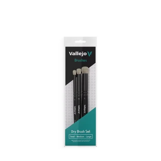 Dry Brush Set Natural Hair (S, M & L) - Vallejo B07990 Dry Brush Set Natural Hair (S, M & L) - Vallejo B07990
