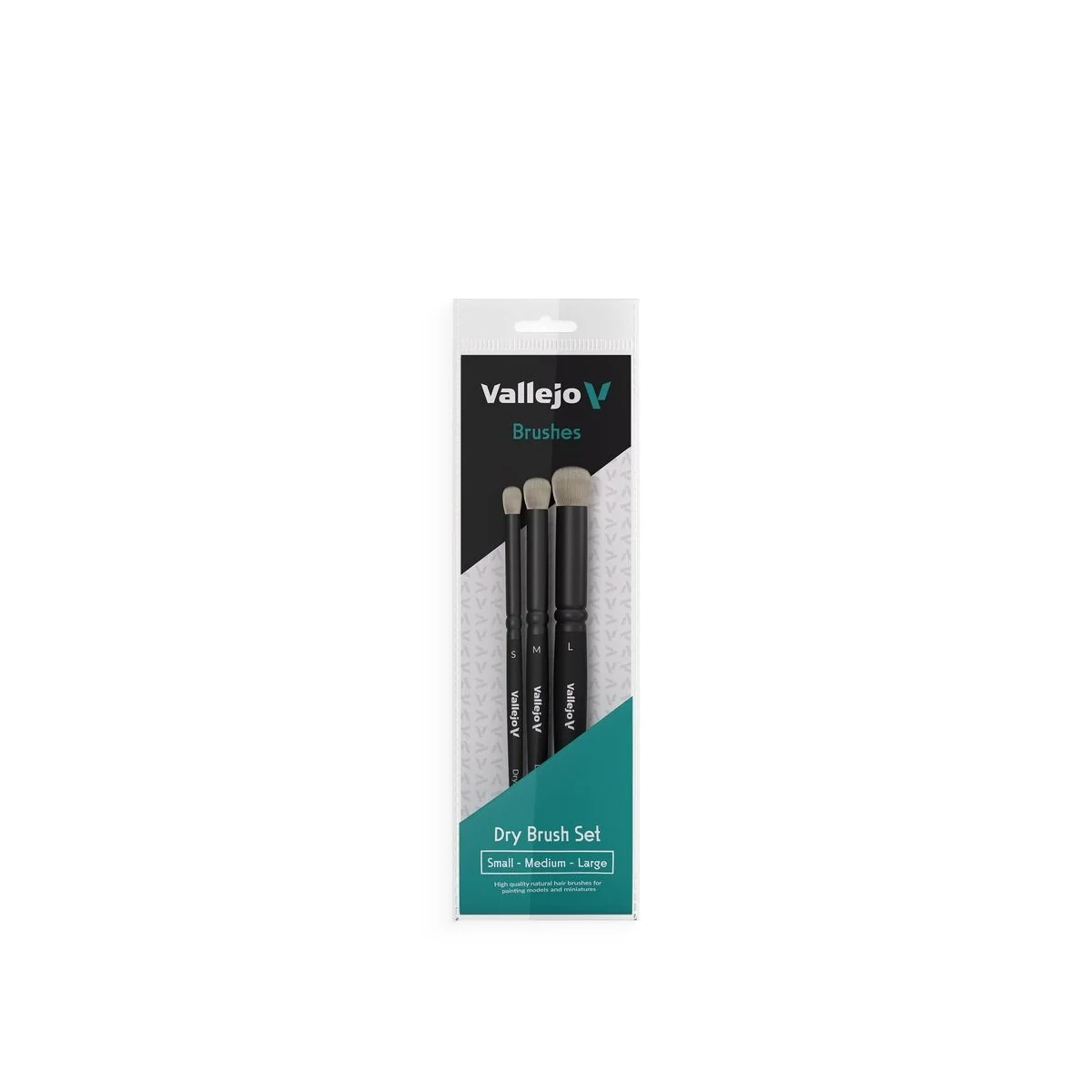 Dry Brush Set Natural Hair (S, M & L) - Vallejo B07990 Dry Brush Set Natural Hair (S, M & L) - Vallejo B07990