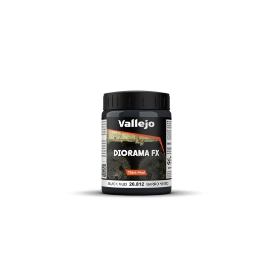 Diorama FX: Black Thick Mud 200 ml - Vallejo 26812 Diorama FX: Black Thick Mud 200 ml - Vallejo 26812