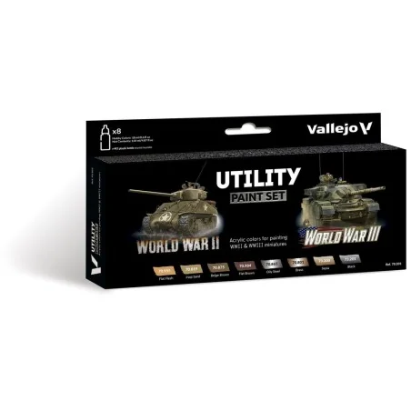 Model Color: Utility Paint Set WWII & WWIII 18 ml - Vallejo 70201