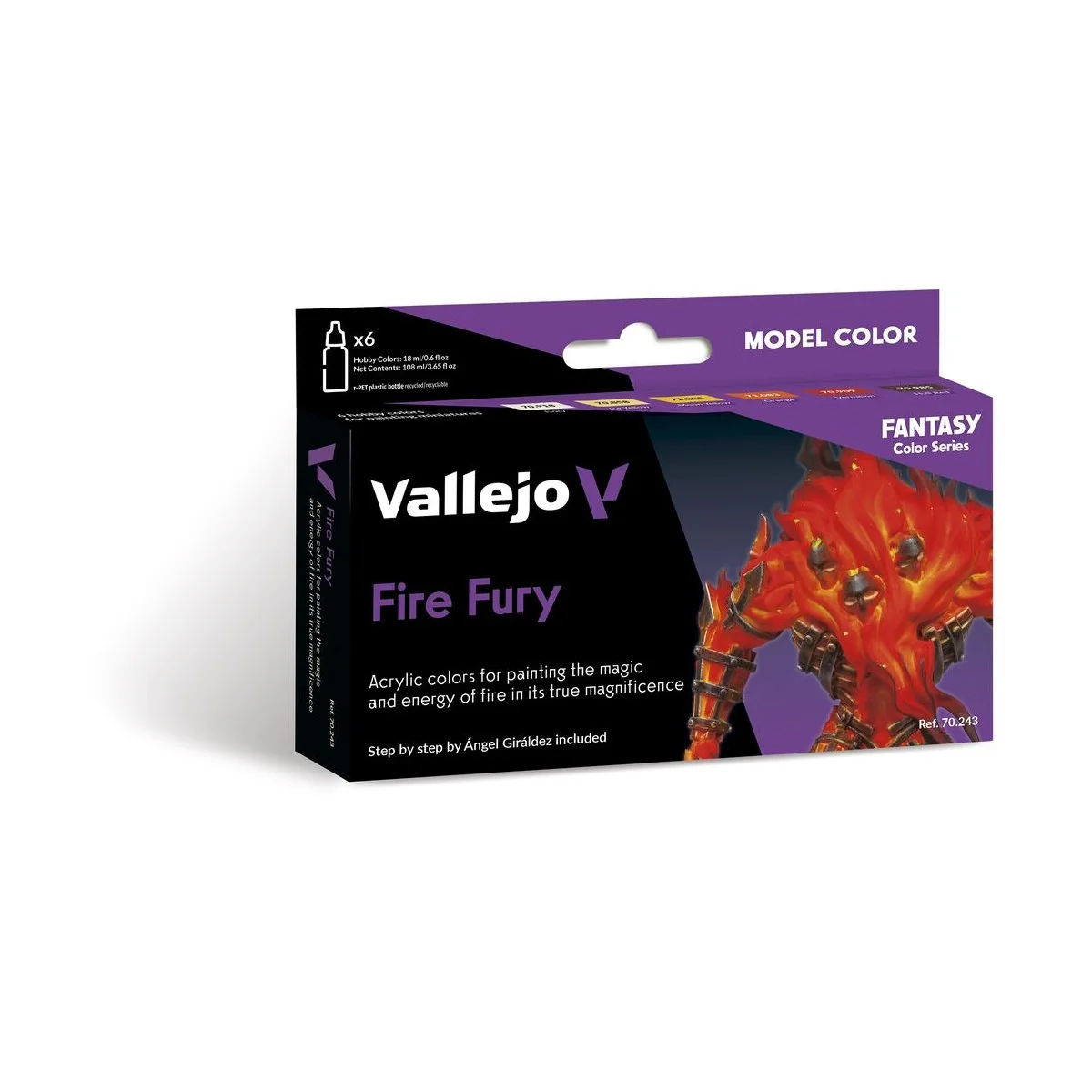 Model Color: Fire Fury by Angel Giraldez 18 ml - Vallejo 70243 Model Color: Fire Fury by Angel Giraldez 18 ml - Vallejo 70243