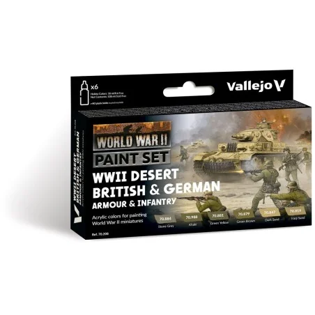 Model Color: Desert British & German Armour & Infantry 18 ml - Vall...