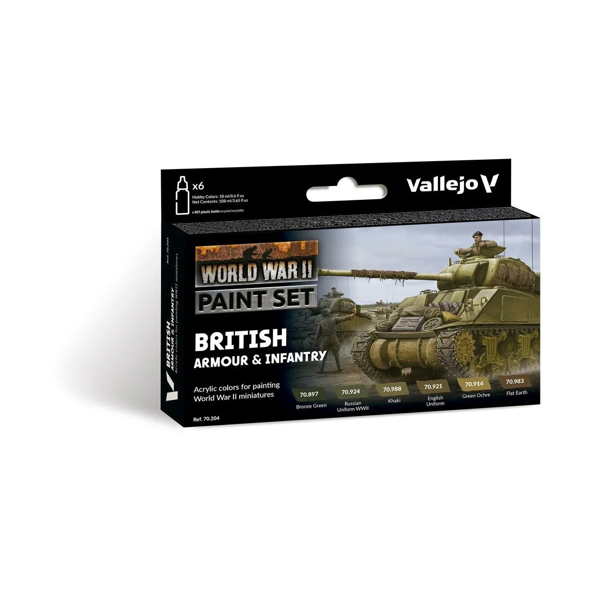 Model Color: British Armour & Infantry 18 ml - Vallejo 70204 Model Color: British Armour & Infantry 18 ml - Vallejo 70204