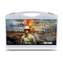 Military Case. Includes: 76 colors + 4 auxiliaries selected for cam...