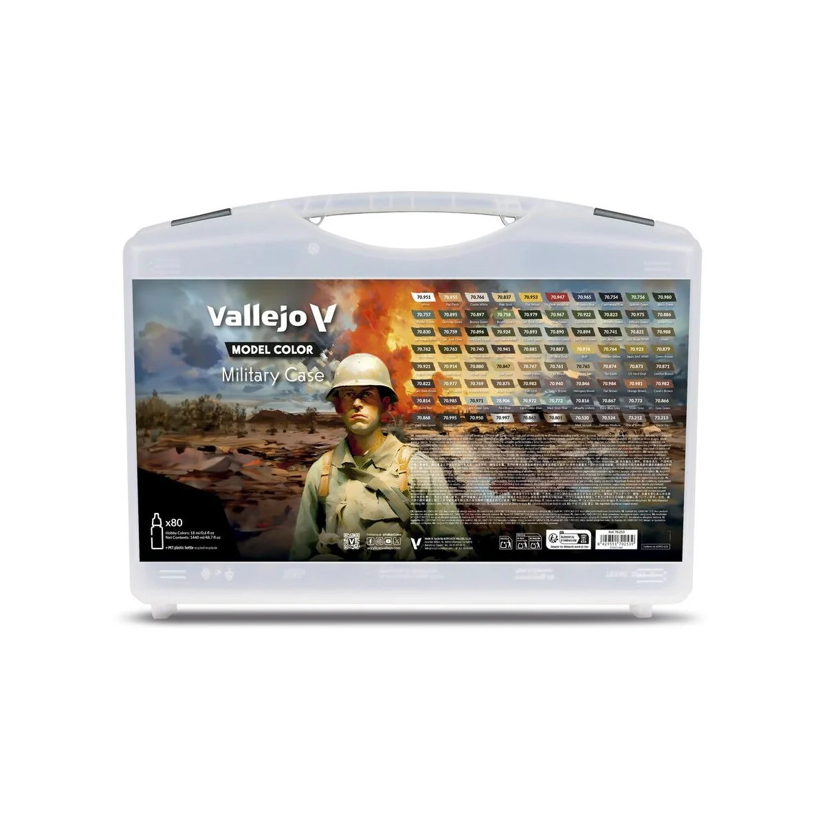 Model Color: Military Case. Includes: 76 colors + 4 auxiliaries sel... Model Color: Military Case. Includes: 76 colors + 4 auxiliaries sel...