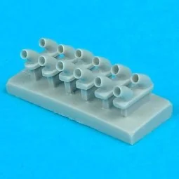 P-40E Warhawk exhausts für Hasegawa Bausatz, 1/48 - Quickboost QB48...