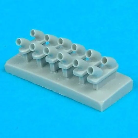 P-40E Warhawk exhausts für Hasegawa Bausatz - Quickboost QB48 041