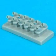 P-40E Warhawk exhausts für Hasegawa Bausatz - Quickboost QB48 041