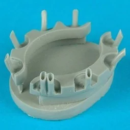 I-16 engine exhaust für Eduard Bausatz, 1/48 - Quickboost QB48 059