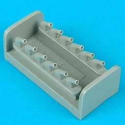 P-51D Mustang exhausts-type B für Tamiya Bausatz, 1/48 - Quickboost...