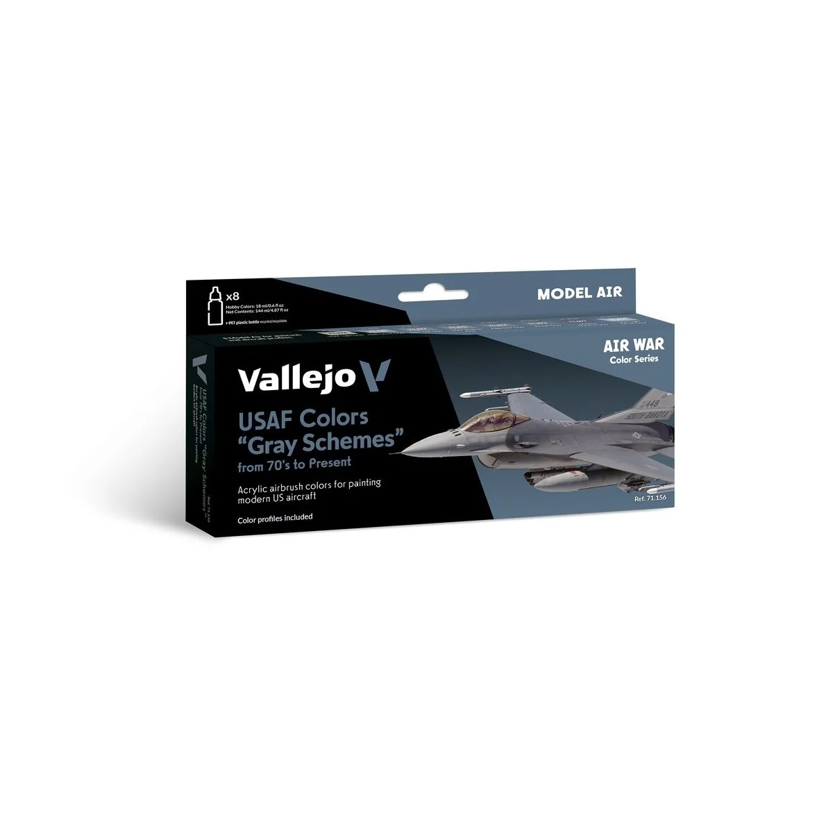 USAF Colors Grey Schemes from 70's to present 18 ml - Vallejo 71156
