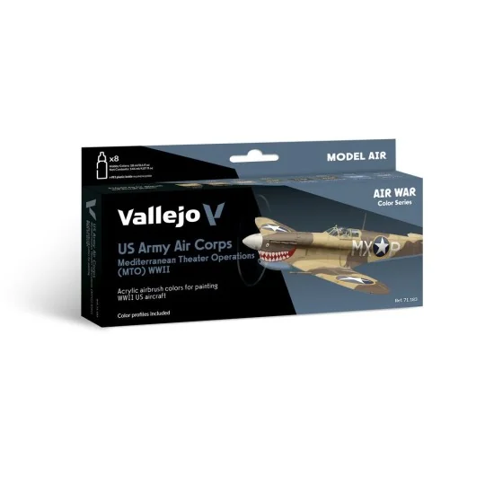 US Army Air Corps Mediterranean Theater Op. (MTO) WWII 18 ml - Vall...